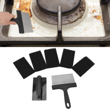 Kit de limpieza para barbacoa, raspador de 23 x 16,2 cm, 515 g, plateado