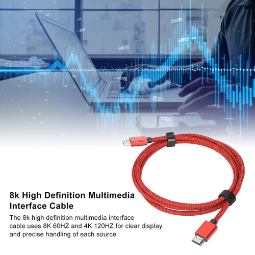 8K-HDMI-Kabel 1,5 m 12-Bit Rot Durable Pro 2