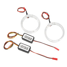 Paar 9-36V LED-Angelaugen 80mm/3,15 Zoll Weiß Amber