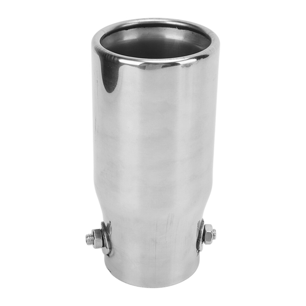 Exhaust Muffler Tip Stainless Steel Tailpipe 62Mm/2.44In Inlet 76Mm/2.99In Outlet Universal For Car Truck Silver 3601321459743