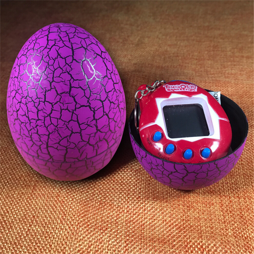 (Purple) Tamagotchi Electronic Virtual Cyber Pet Toys Retro Game Console 90S Nostalgic Keyring Purple