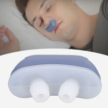 Electric Prevent Snoring Device Soft Silicone Improve Sleep Quality Nose Vents Plugs for Men Women Blue