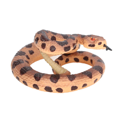 Falso serpiente de cascabel 10.5x6 cm serpiente de plástico colorida 1