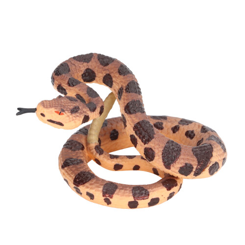 Falso serpiente de cascabel 10.5x6 cm serpiente de plástico colorida