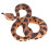 Falso serpiente de cascabel 10.5x6 cm serpiente de plástico colorida 7