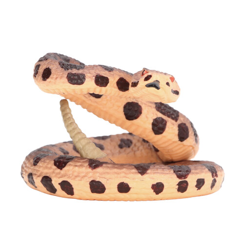 Falso serpiente de cascabel 10.5x6 cm serpiente de plástico colorida 2