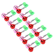 10 Stück Angelalarmglocken Dual Clip Nachtfischerei Edelstahl Kunststoff