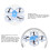 Drone mini de 6 ejes 2.4G 3.7V 500mAh azul 8