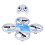 Drone mini de 6 ejes 2.4G 3.7V 500mAh azul 14
