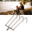 Edelstahl 4-Zinken-Handharke, 8-mm-Gewinde 16