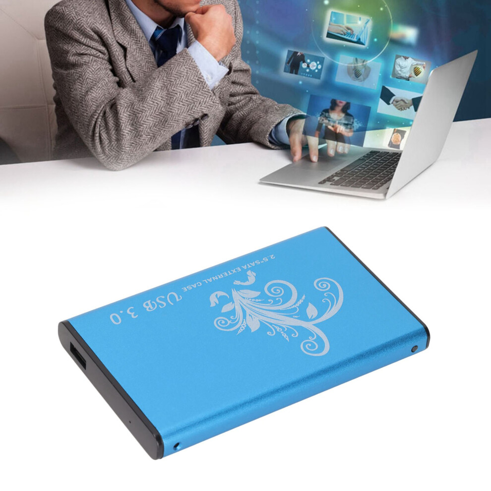 Hard Drive Enclosure 4Tb 2.5In 5Gbps Transmission Usb3.0 Aluminium Alloy Plug And Play Hdd Enclosure For Laptop Desktop (Not Inclube Blue 7891321462300