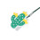 Cordón para audífono BTE, nylon, antiperdida, cactus 6