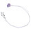 Cordón de nylon morado para audífono BTE AntiLost 8