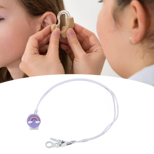 Cordón de nylon morado para audífono BTE AntiLost