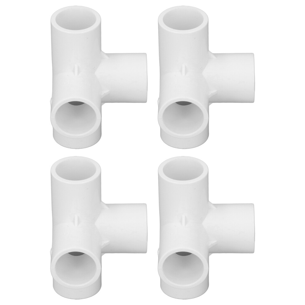 10Pcs 4 Way Pvc Fitting Elbow Pipe Connector 25Mm Outlet Set Kit For Furniture Connection White 3691321462850