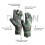 Halbfinger-UV-Handschuhe UPF50+ Eine Größe Grün/Grau 7