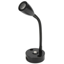 Luz de lectura para autocaravanas, 3 colores, 12-24V, 3W, negro