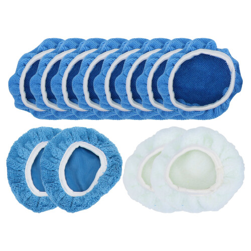 12 Stück Polierhauben-Pads, Faser-Pad-Abdeckungen-Set 1