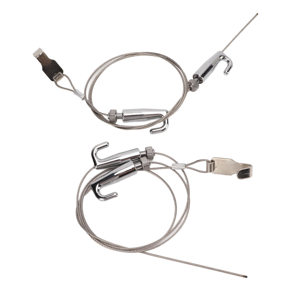 2pcs Picture Rail Hanging System Professional Adjustable Picture Hanging Wire Kit for Exhibition Art Gallery 1 Meter/3.28ft-image-OPC-PHVNMCB-NEW