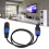 Cable de altavoz de 4 núcleos Ohm Head macho-hembra 1.0m PVC 1