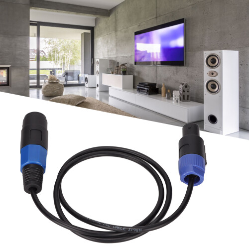 Cable de altavoz de 4 núcleos Ohm Head macho-hembra 1.0m PVC