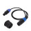 Cable de altavoz de 4 núcleos Ohm Head macho-hembra 1.0m PVC 6