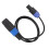 Cable de altavoz de 4 núcleos Ohm Head macho-hembra 1.0m PVC 12