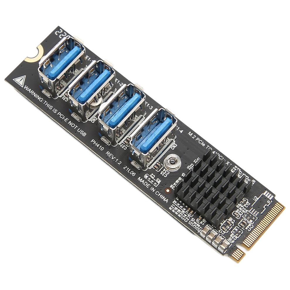 M.2 To Pcie Expansion Card Pcie 4 Ports Strong Anti Interference Stable Transmission M.2 To Pcie 4 Port 4361321464381