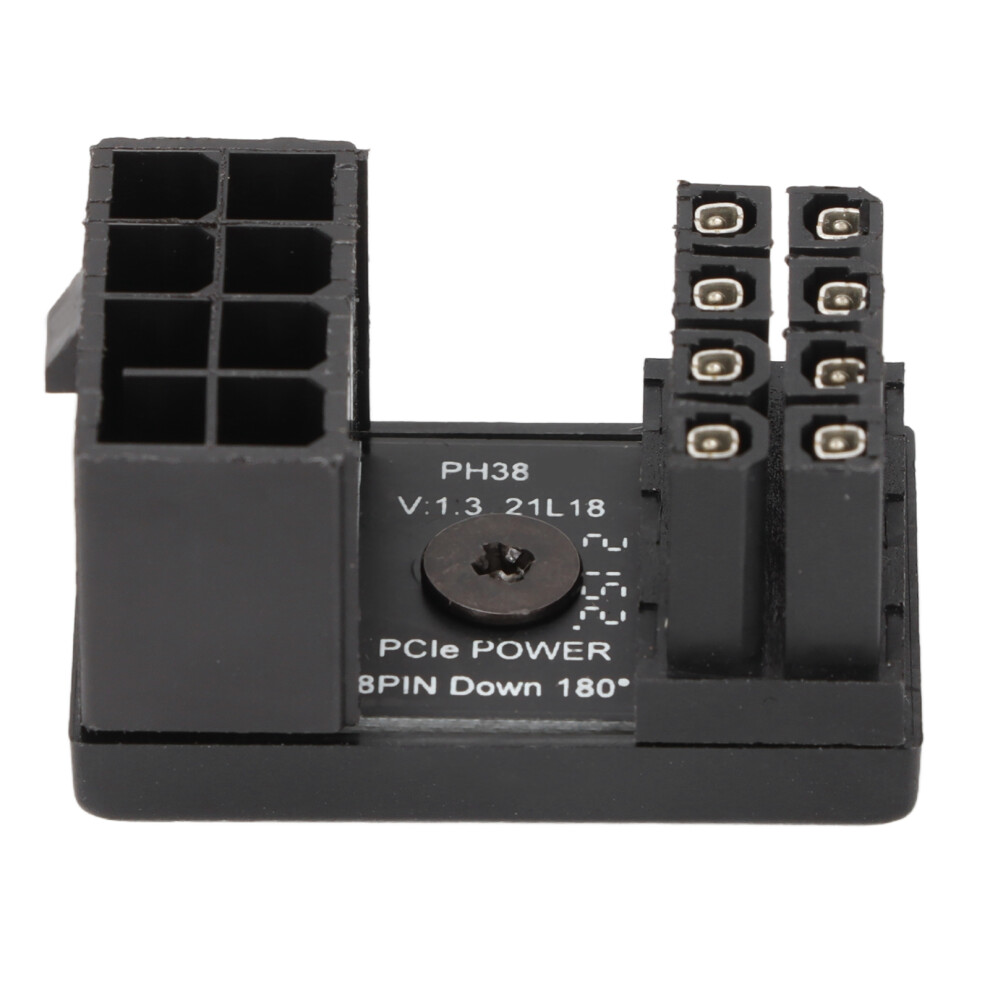 180 Degree Angled Adapter Welded Firmly 8Pin Female To 8Pin Male Adapter With Insulation Shell For Desktops Graphics Card(Ph38a+ 1Pcs ) 4971321466102