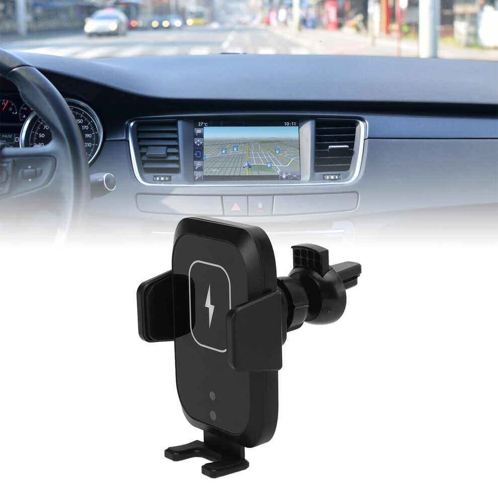 2 In 1 Wireless Car Charger Automatic Clamping Phone Holder Retractable 360 Rotating For Windshield Dashboard Air Vent 8101321466857