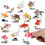 Set de 6 peces dorados artificiales, de PVC con soporte 7