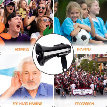 30 Watt Power Portable Megaphone Bullhorn Fashion Speaker with 240S Recording Bottle Opener
