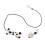 Cordón antipérdida para audífono de nylon negro/blanco 1