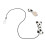 Cordón antipérdida para audífono de nylon negro/blanco 7