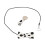 Cordón antipérdida para audífono de nylon negro/blanco 10