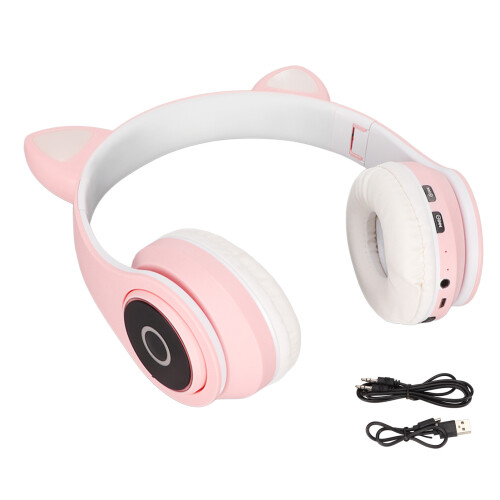 LXB39A rosa 400 mAh 40 mm Bluetooth-Headset mit Katzenohren 1
