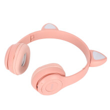 P47M auriculares con orejas de gato plegables rosa 400mAh 40mm