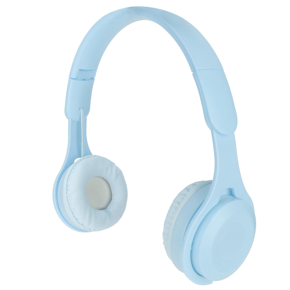 Y08 Kids Headphone Macaron Stylish Stereo Sound Foldable Plug In Card Tooth Over Ear Headphones Blue 8211321470423