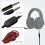 Cable de auriculares de 2m con micrófono Rojo/Negro G433 G Pro 3