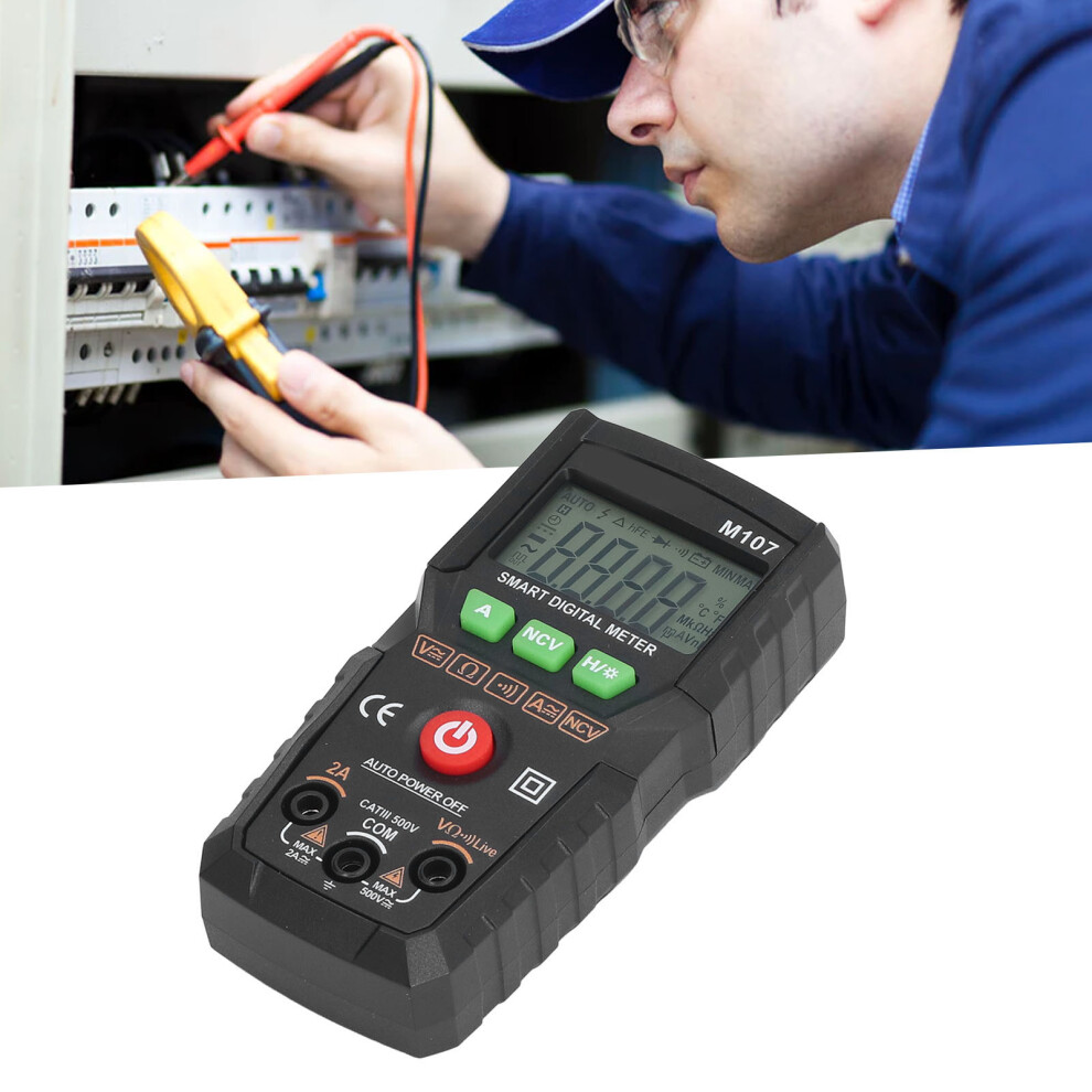 Digital Multimeter Fully Automatic Multimeter Ac Dc Voltage Resistance Continuity Diodes Portable Multimeter For Testing Black 3701321471742
