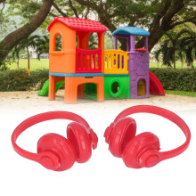 2 piezas a escala 1/12 modelo de auriculares rojos 16 x 17 mm