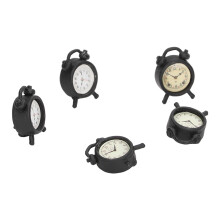 5 piezas a escala 1:12 Reloj despertador para casa de muñecas, de aleación, para pared