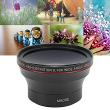 Lente gran angular de 55 mm 0,43x, recubrimiento azul, 82 mm