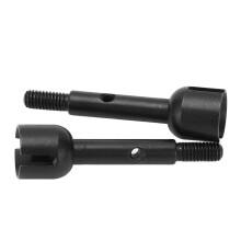 2 piezas de eje de la rueda trasera de hierro para RC negro 1.6x0.4in 7505