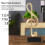 Elegante Harz-Musiknote-Skulptur 6,1  4,3  17,8 cm 8