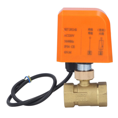 Válvula de bola motorizada DN20 220 V CA 6-20 W Latón/ABS 1
