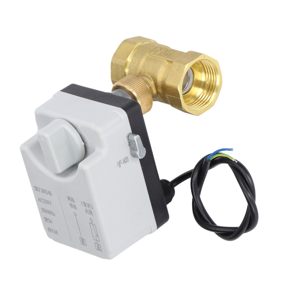 Dn25 Motorized Ball Valve Brass 2 Way 2 Wire Normally Open Electrical Ball Valve Ac220v 5021321474627