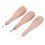 3 Stück Lederahle mit Buche-Griff 3 mm/4 mm/5-6 mm 4