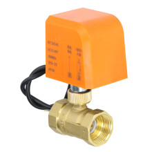 DN25 2-vías 2-hilos válvula de bola de latón DC12-24V 6-20W