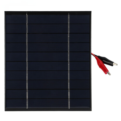 2.5W 5V Mini Solar Panel Poly Mini Solar Cell Panel Module DIY Solar Epoxy Panel Tiger Clip 1